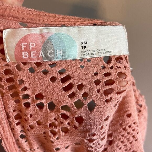 Free People Beach Spring Date Crochet Knit Dress in Pink Mauve | SZ XS - Picture 10 of 16